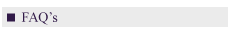 FAQ's